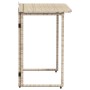 Mesa de jardín plegable ratán sintético beige 90x51x75 cm von , Gartentische - Ref: Foro24-4108257, Preis: 82,43 €, Rabatt: %