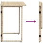 Mesa de jardín plegable ratán sintético beige 90x51x75 cm von , Gartentische - Ref: Foro24-4108257, Preis: 82,43 €, Rabatt: %