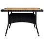 Set de comedor de jardín 9 pzas ratán PE y madera acacia negro de vidaXL, Conjuntos de jardín - Ref: Foro24-3058342, Precio: ...