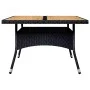 Set de comedor de jardín 9 pzas ratán PE y madera acacia negro de vidaXL, Conjuntos de jardín - Ref: Foro24-3058342, Precio: ...
