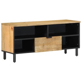 Mueble de TV madera maciza de mango marrón 100x33x46 cm de , Almacenamiento para CD y DVD - Ref: Foro24-4017736, Precio: 109,...
