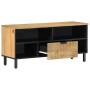 Mueble de TV madera maciza de mango marrón 100x33x46 cm von , CD- und DVD-Speicher - Ref: Foro24-4017736, Preis: 109,42 €, Ra...