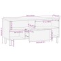 Mueble de TV madera maciza de mango marrón 100x33x46 cm von , CD- und DVD-Speicher - Ref: Foro24-4017736, Preis: 109,42 €, Ra...