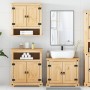 Juego de muebles de baño Corona 3 pzas madera maciza pino von , Badezimmermöbel - Ref: Foro24-3334639, Preis: 320,92 €, Rabat...