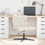 Silla de oficina giratoria tejido imitación lana rizada crema by , Chairs - Ref: Foro24-4105396, Price: 93,09 €, Discount: %