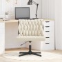 Silla de oficina giratoria tejido imitación lana rizada crema by , Chairs - Ref: Foro24-4105396, Price: 93,09 €, Discount: %