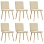 Sillas de comedor 6 unidades tela color crema von , Essstühle - Ref: Foro24-3315551, Preis: 299,62 €, Rabatt: %