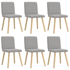 Sillas de comedor 6 uds tela gris nube by , dining chairs - Ref: Foro24-3315553, Price: 299,62 €, Discount: %