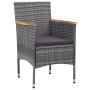 5-piece synthetic rattan garden dining set in gray color. by vidaXL, Garden sets - Ref: Foro24-3058497, Price: 352,04 €, Disc...