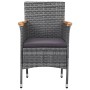 Garten Essgarnitur 5 Stück Kunststoff Rattan grau von vidaXL, Gartensets - Ref: Foro24-3058497, Preis: 352,04 €, Rabatt: %