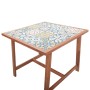 Mesa de comedor de jardín madera acacia superficie azulejos de , Mesas de jardín - Ref: Foro24-46316, Precio: 207,73 €