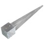 Picas de tierra 2 uds acero galvanizado plateado 14x14x91 cm by , Spikes for anchoring in the ground - Ref: Foro24-145427, Pr...