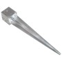 Picas de tierra 2 uds acero galvanizado plateado 14x14x91 cm by , Spikes for anchoring in the ground - Ref: Foro24-145427, Pr...