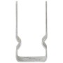 Anclajes de valla 12 uds acero galvanizado plateado 7x6x15 cm by , Spikes for anchoring in the ground - Ref: Foro24-145328, P...