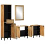 Conjunto de muebles de baño 4 piezas marrón madera maciza mango von , Badezimmermöbel - Ref: Foro24-3310008, Preis: 473,38 €,...