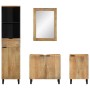 Conjunto de muebles de baño 4 piezas marrón madera maciza mango von , Badezimmermöbel - Ref: Foro24-3310008, Preis: 473,38 €,...