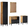 Conjunto de muebles de baño 4 piezas marrón madera maciza mango von , Badezimmermöbel - Ref: Foro24-3310008, Preis: 473,38 €,...
