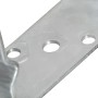 Anclajes de valla 12 uds acero galvanizado plateado12x6x15 cm by , Spikes for anchoring in the ground - Ref: Foro24-145340, P...
