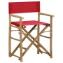 Folding director chairs 2 pieces bamboo and red fabric by vidaXL, Garden chairs - Ref: Foro24-313031, Price: 75,70 €, Discoun...
