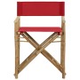 Folding director chairs 2 pieces bamboo and red fabric by vidaXL, Garden chairs - Ref: Foro24-313031, Price: 75,70 €, Discoun...