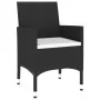 3 Stück synthetisches Rattan Garten Esszimmer Set schwarz von vidaXL, Gartensets - Ref: Foro24-3058462, Preis: 177,77 €, Raba...
