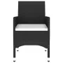 Juego de comedor para jardín 3 piezas ratán sintético negro de vidaXL, Conjuntos de jardín - Ref: Foro24-3058462, Precio: 178...