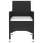Juego de comedor para jardín 3 piezas ratán sintético negro de vidaXL, Conjuntos de jardín - Ref: Foro24-3058462, Precio: 173...