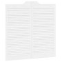 Puertas batientes diseño de lamas 1 par blanco 100x100 cm von , Türen für zu Hause - Ref: Foro24-4107146, Preis: 106,78 €, Ra...
