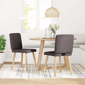 Sillas de comedor 2 unidades tela marrón oscuro von , Essstühle - Ref: Foro24-4101178, Preis: 104,47 €, Rabatt: %