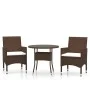 Garden dining set 3 pieces synthetic brown rattan by vidaXL, Garden sets - Ref: Foro24-3058481, Price: 220,70 €, Discount: %