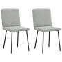 Sillas de comedor 2 unidades terciopelo gris claro de , Sillas de comedor - Ref: Foro24-4101186, Precio: 88,25 €, Descuento: %
