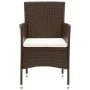 Garden dining set 3 pieces synthetic brown rattan by vidaXL, Garden sets - Ref: Foro24-3058481, Price: 220,70 €, Discount: %