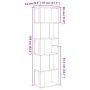 Estantería/divisor madera contrachapada roble negro 45x24x159cm von , Bücherregale und Regale - Ref: Foro24-862400, Preis: 63...