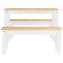 Juego de comedor Panama 3 pzas madera maciza de pino blanco von , Möbelsets für Küchen und Esszimmer - Ref: Foro24-3345166, P...