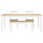 Juego de comedor Panama 4 pzas madera maciza de pino blanco by , Furniture sets for kitchens and dining rooms - Ref: Foro24-3...