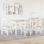 Juego de comedor Panama 7 pzas madera maciza de pino blanco von , Möbelsets für Küchen und Esszimmer - Ref: Foro24-3345193, P...