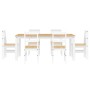 Juego de comedor Panama 7 pzas madera maciza de pino blanco von , Möbelsets für Küchen und Esszimmer - Ref: Foro24-3345193, P...