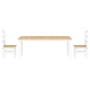 Juego de comedor Panama 3 pzas madera maciza de pino blanco von , Möbelsets für Küchen und Esszimmer - Ref: Foro24-3345208, P...