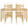 Juego de comedor Panama 5 pzas madera maciza de pino von , Möbelsets für Küchen und Esszimmer - Ref: Foro24-3345203, Preis: 4...
