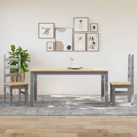 Juego de comedor Panama 3 pzas madera maciza de pino gris von , Möbelsets für Küchen und Esszimmer - Ref: Foro24-3345201, Pre...