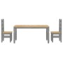 Juego de comedor Panama 3 pzas madera maciza de pino gris by , Furniture sets for kitchens and dining rooms - Ref: Foro24-334...