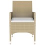Garten-Essgruppe 7-teilig, synthetisches Rattan, beiges Glas von vidaXL, Gartensets - Ref: Foro24-3058430, Preis: 513,27 €, R...