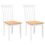Sillas de comedor 2 unidades madera maciza de caucho blanco von , Essstühle - Ref: Foro24-4102392, Preis: 102,56 €, Rabatt: %