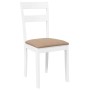 Sillas de comedor con cojines 2uds madera maciza blanco caucho von , Essstühle - Ref: Foro24-4102386, Preis: 97,47 €, Rabatt: %