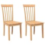 Sillas de comedor 2 uds madera maciza natural caucho by , dining chairs - Ref: Foro24-4102390, Price: 126,36 €, Discount: %