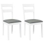 Sillas de comedor con cojines 2uds madera maciza blanco caucho von , Essstühle - Ref: Foro24-4102384, Preis: 97,47 €, Rabatt: %