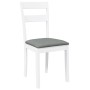 Sillas de comedor con cojines 2uds madera maciza blanco caucho von , Essstühle - Ref: Foro24-4102384, Preis: 97,47 €, Rabatt: %