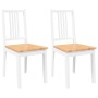 Sillas de comedor 2 unidades madera maciza de caucho blanco von , Essstühle - Ref: Foro24-4102399, Preis: 104,86 €, Rabatt: %