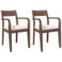 Sillas de comedor con cojines 2 uds madera maciza marrón caucho von , Essstühle - Ref: Foro24-4102507, Preis: 204,74 €, Rabat...