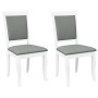 Sillas de comedor con cojines 2uds madera maciza blanco caucho von , Essstühle - Ref: Foro24-4102489, Preis: 179,50 €, Rabatt: %